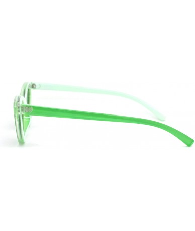 Cat Eye Womens Mirrored Retro Mod Gothic Cat Eye Plastic Sunglasses - Green Black - CB18WTNCIH0 $24.28