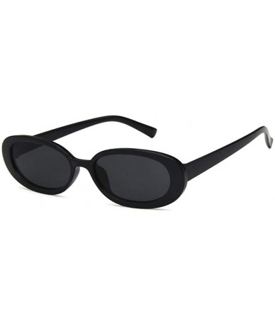 Oval Sunglasses New Trend Personaltiy Small Oval Frame Travel Outdoor Stripe Sun 8 - 3 - CH18YLZDS8Q $17.71