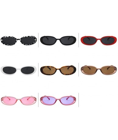 Oval Sunglasses New Trend Personaltiy Small Oval Frame Travel Outdoor Stripe Sun 8 - 3 - CH18YLZDS8Q $17.71