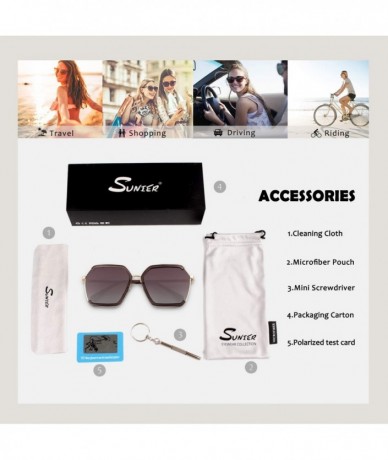 Round Polarized Sunglasses for Women Sun Glasses Fashion Oversized Shades S85 - C218TZIOG2I $26.51