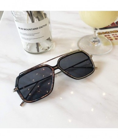 Goggle Vintage Men Square Frame Double Beam Myopic Polarized Sunglasses Ladies Nearsighted Glasses - CJ18WTRTOX4 $59.21