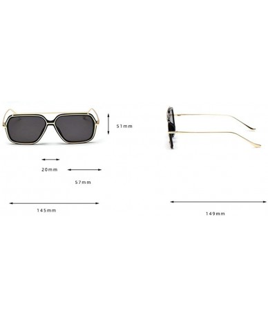 Goggle Vintage Men Square Frame Double Beam Myopic Polarized Sunglasses Ladies Nearsighted Glasses - CJ18WTRTOX4 $59.21