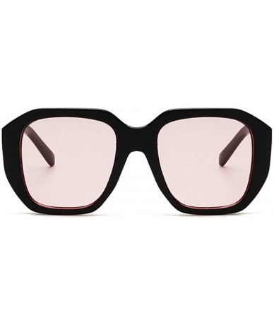 Square 2019 new personality fashion square bean flower fashion retro net red street shot sunglasses UV400 - Pink - C918M8KCL8...