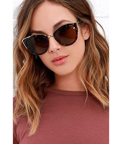 Oversized Cateye Sunglasses Women Vintage Cat Eye Female Ladies Sun Glasses B2498 - Leopard - CO18SYLNCR0 $22.98