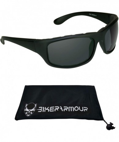 Rectangular Motorcycle Sunglasses Foam Padded Wind Dust and Impact Resistant - Smoke - CF188WWTY97 $33.46