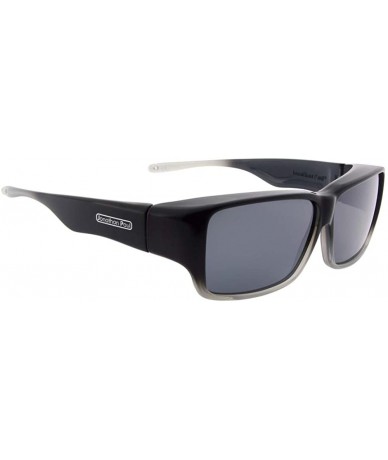 Rectangular Jonathan Paul Fitovers Oogee Large Black Fade Polarized Gray Sunglasses - CH183L4QL30 $93.76