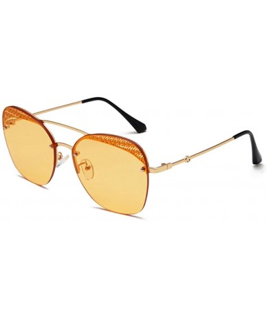 Sport Women's vintage round-frame sunglasses-Ocean Orange - CQ197ZKWXTC $36.10