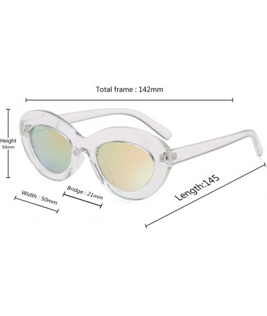 Sport Sunglasses Oval Sunglasses Men and women Fashion Retro Sunglasses - Powder White - CH18LIT8OWE $18.39