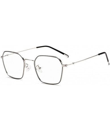 Square Fashion Anti Blue Eyestrain Computer Prescription - Gun - C6197QT6NSK $26.66