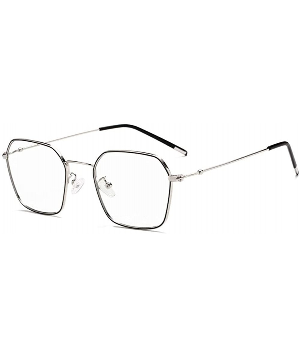 Square Fashion Anti Blue Eyestrain Computer Prescription - Gun - C6197QT6NSK $26.66