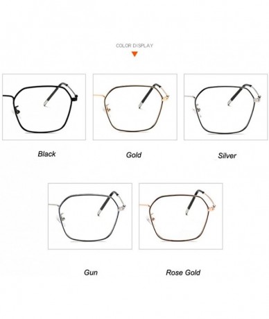 Square Fashion Anti Blue Eyestrain Computer Prescription - Gun - C6197QT6NSK $26.66