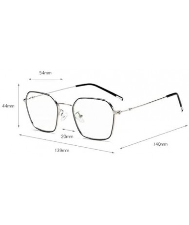 Square Fashion Anti Blue Eyestrain Computer Prescription - Gun - C6197QT6NSK $26.66