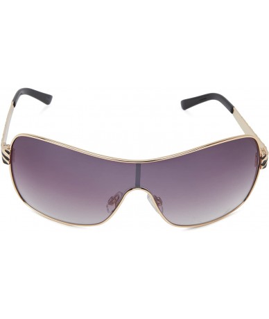 Oversized R459 Shield Sunglasses - Gold & Black - 70 mm - CI11C4S3V1N $62.99