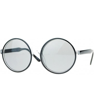 Oversized Fashion Sunglasses Oversized Round Circle Frame Hip Retro Shades - Black - CH1261YNUQB $19.13