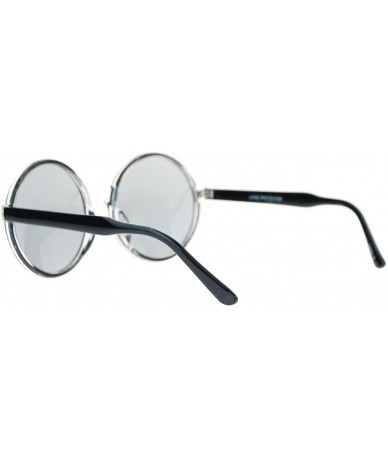 Oversized Fashion Sunglasses Oversized Round Circle Frame Hip Retro Shades - Black - CH1261YNUQB $19.13