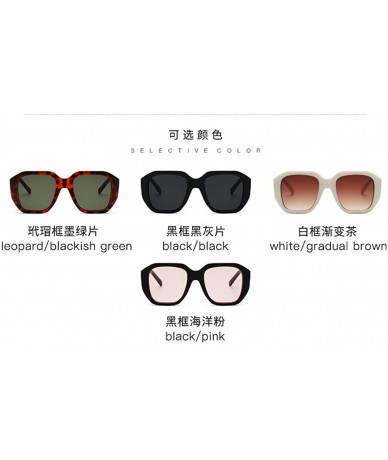 Square 2019 new personality fashion square bean flower fashion retro net red street shot sunglasses UV400 - Pink - C918M8KCL8...