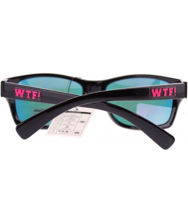 Rectangular WTF! Unisex Sunglasses Classic Rectangular Reflective Lens - Pink - C511P5E1MT1 $17.75