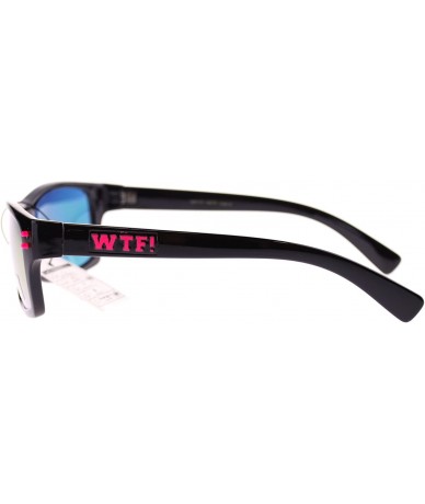 Rectangular WTF! Unisex Sunglasses Classic Rectangular Reflective Lens - Pink - C511P5E1MT1 $17.75