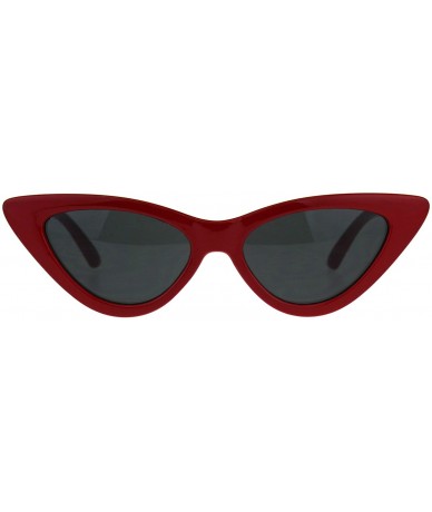 Cat Eye Womens Classic Narrow Cat Eye Gothic Plastic Sunglasses - Red Black - CD189W3883G $19.35