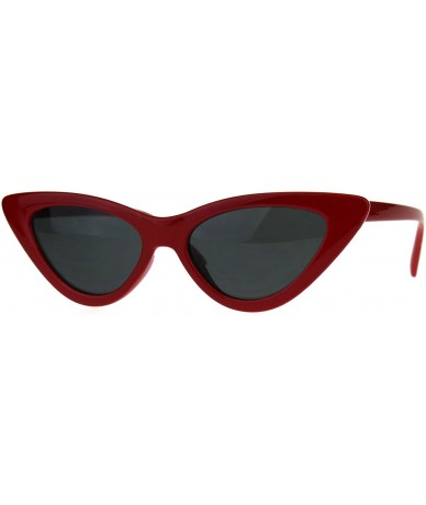 Cat Eye Womens Classic Narrow Cat Eye Gothic Plastic Sunglasses - Red Black - CD189W3883G $19.35