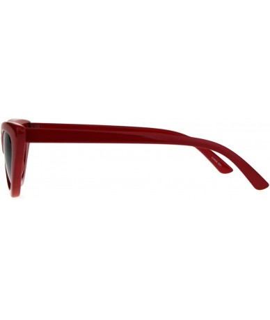 Cat Eye Womens Classic Narrow Cat Eye Gothic Plastic Sunglasses - Red Black - CD189W3883G $19.35