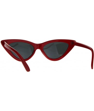 Cat Eye Womens Classic Narrow Cat Eye Gothic Plastic Sunglasses - Red Black - CD189W3883G $19.35