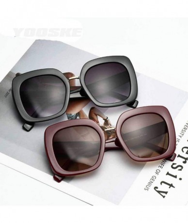 Aviator Oversized Sunglasses Women 2019 Square Sunglass Ladies Luxury Brand C1 Multi - C13 - CU18YLYCM8D $19.96