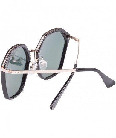 Square Women Sunglasses Polarized Retro Summer Shades - Gold Mirror 01-48 - CG18EDIMNHG $42.57