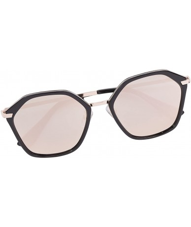 Square Women Sunglasses Polarized Retro Summer Shades - Gold Mirror 01-48 - CG18EDIMNHG $42.57