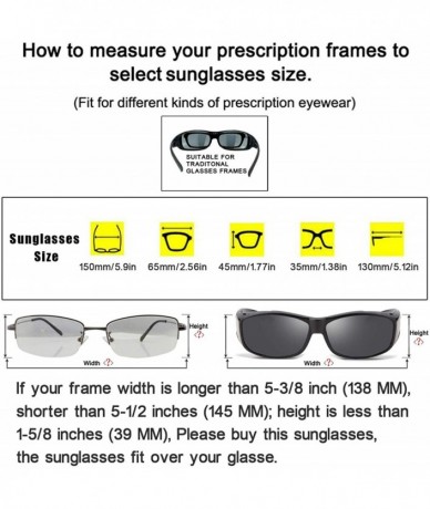 Oversized Wear Over Glasses Sunglasses - Polarized - Fit Over Prescription Glasses UV Protection Sunglasses - CL18HHR6AHE $21.08