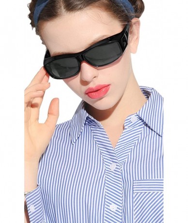 Oversized Wear Over Glasses Sunglasses - Polarized - Fit Over Prescription Glasses UV Protection Sunglasses - CL18HHR6AHE $21.08