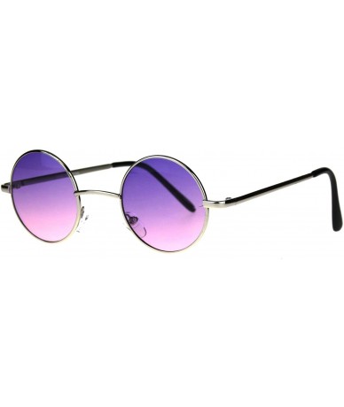 Round Extra Small Snug Color Gradient Retro Vintage Round Circle Lens Sunglasses - Purple Pink - C4188QNDN0E $17.37