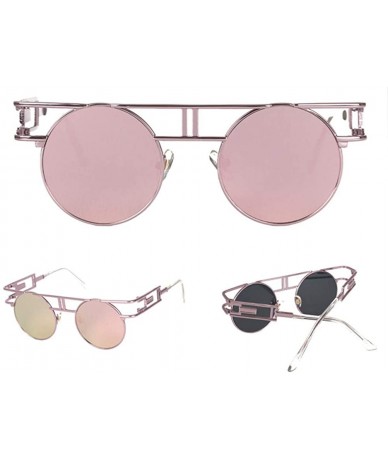 Round Round Sunglasses Men Women Fashion Glasses Retro Frame Vintage Sunglasses - C10 - CZ18WZUGDGL $67.51