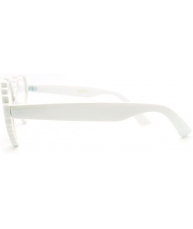 Square Pixelated Heart Glasses Pixel Love Clear Lens Eyewear - White - C91865Z0E7R $17.90