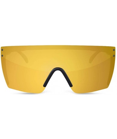 Shield Lazer Face Z87 Sunglasses - Gold Rush - C912O5F3VUR $81.85