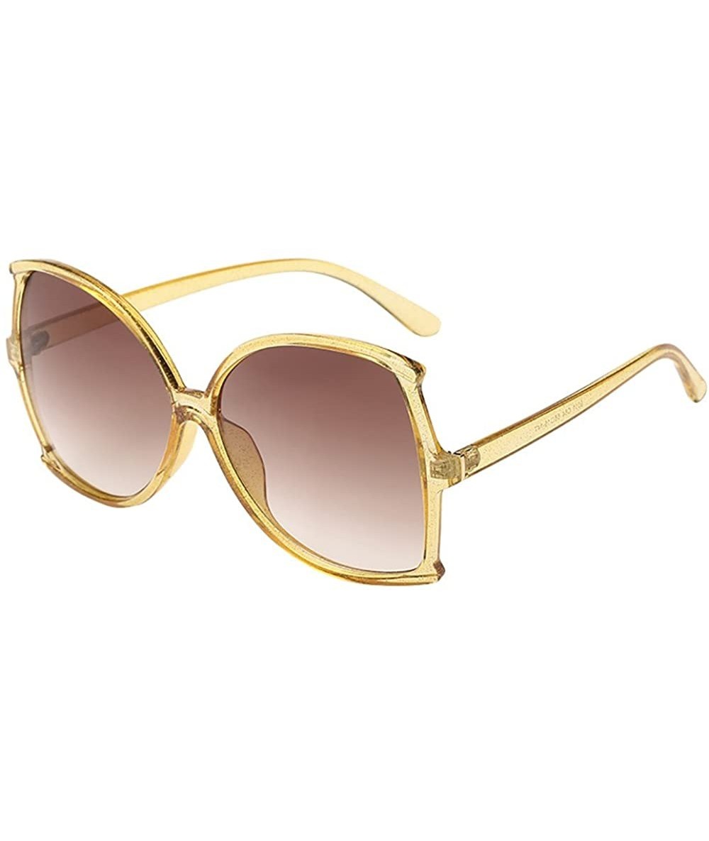 Butterfly Women's Oversized Irregular Eye Hybrid Butterfly Fashion Sunglasses (Style B) - C0196H2KGGG $17.24