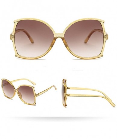 Butterfly Women's Oversized Irregular Eye Hybrid Butterfly Fashion Sunglasses (Style B) - C0196H2KGGG $17.24