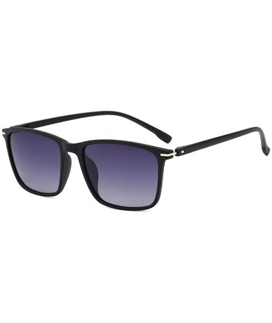 Oversized Retro square men's sunglasses European and American fashion trend polarized sunglasses - CM190MEY7RQ $57.62