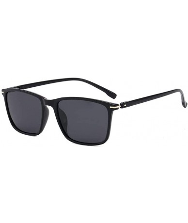 Oversized Retro square men's sunglasses European and American fashion trend polarized sunglasses - CM190MEY7RQ $57.62