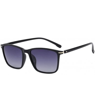 Oversized Retro square men's sunglasses European and American fashion trend polarized sunglasses - CM190MEY7RQ $57.62