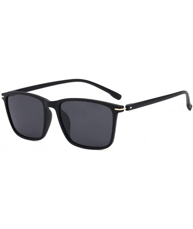 Oversized Retro square men's sunglasses European and American fashion trend polarized sunglasses - CM190MEY7RQ $57.62