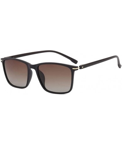 Oversized Retro square men's sunglasses European and American fashion trend polarized sunglasses - CM190MEY7RQ $57.62