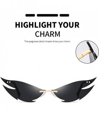 Cat Eye Sunglasses - Fashion Irregular Man Women Cat Eye Sunglasses Glasses Shades Vintage Retro - Black - C6198CSKD3E $18.29