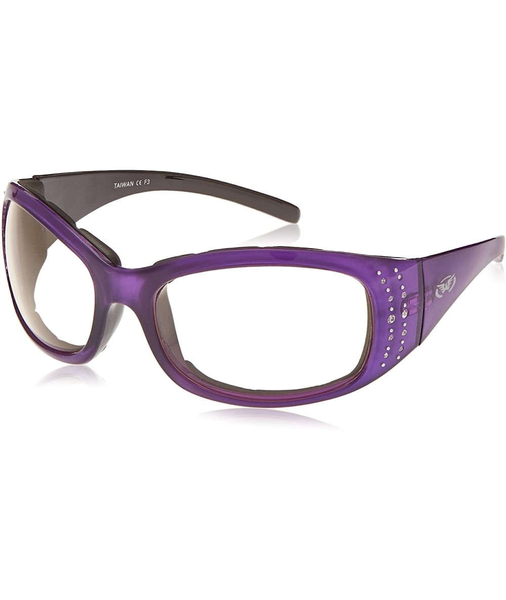 Sport Eyewear Marilyn 2 24 Plus Series Sunglasses with Crystal Reflection Purple Frame and Clear Photochromatic Lenses - CG11...