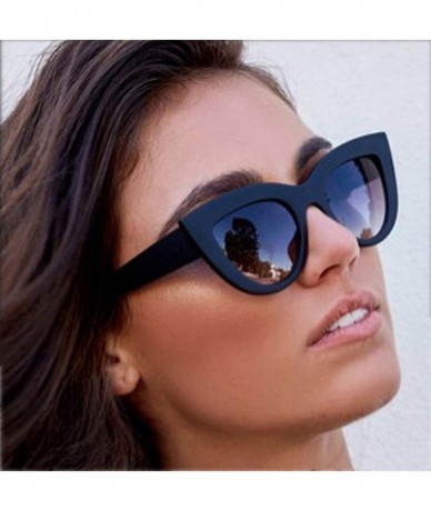 Cat Eye Women Cat Eye Sunglasses Retro Mirror Lens Sun Glasses Ladies Colorful Glasses UV400 - White Black Gray - C7199QCYH70...