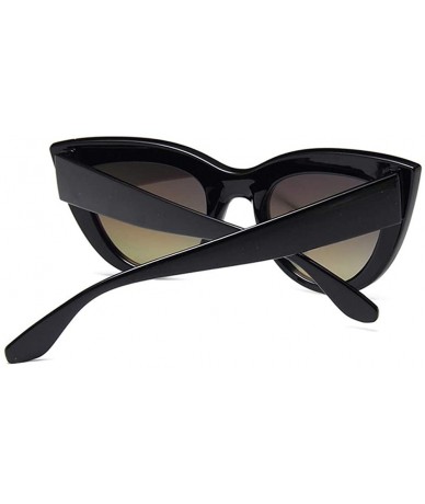 Cat Eye Women Cat Eye Sunglasses Retro Mirror Lens Sun Glasses Ladies Colorful Glasses UV400 - White Black Gray - C7199QCYH70...