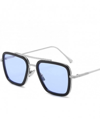 Square Luxury Fashion Flight Style Man Sunglasses Men Square Sun Glasses Oculos Retro Male 3 - C5 - CC197Y7G30M $53.44