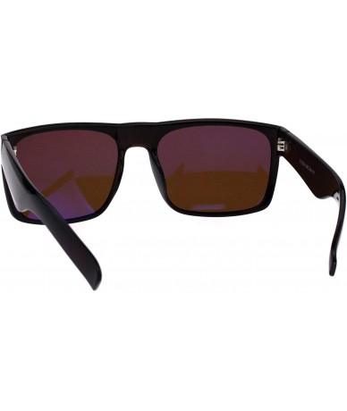 Rectangular Mens Polarized Lens Sunglasses Classic Fashion Rectangular Frame - Brown (Brown) - C618KZMD2KN $22.44