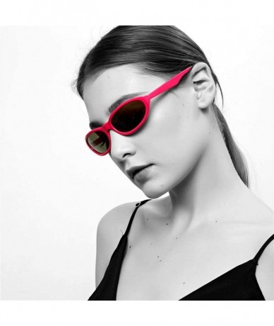 Cat Eye 5Pcs Small Cat Eye Sunglasses Goth Reflective Sun Glasses Retro Shades - C5190E6R5KW $34.21