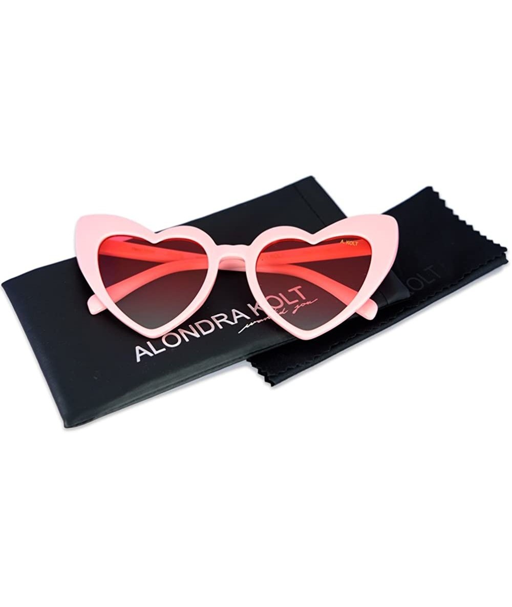 Rimless Heart to Heart retro cat eye sunglasses - Pastel Pink / Pink Gradient - CH180T5UYKT $22.75